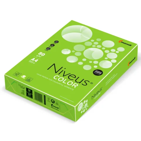 Папір Niveus COLOR NEON Green A4, 80g, 500sh Mondi (A4.80.NVN.NEOGN.500)