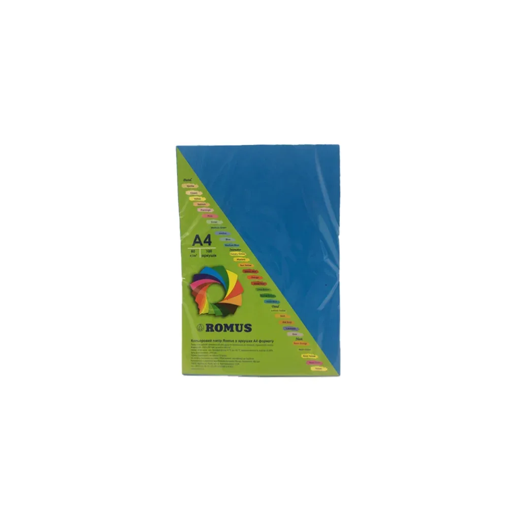 Папір Romus А4 80 г/м2 100c, blue dark (R51383)