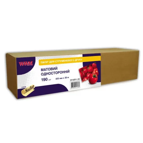 Папір WWM 16,5"/420мм х 30м, matte, 190г/м кв (M190R.4.30)