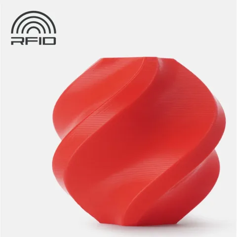 Пластик для 3D-принтера Bambu Lab PLA Basic 1kg, 1.75mm Red 10200 REFILL (6975337030270)