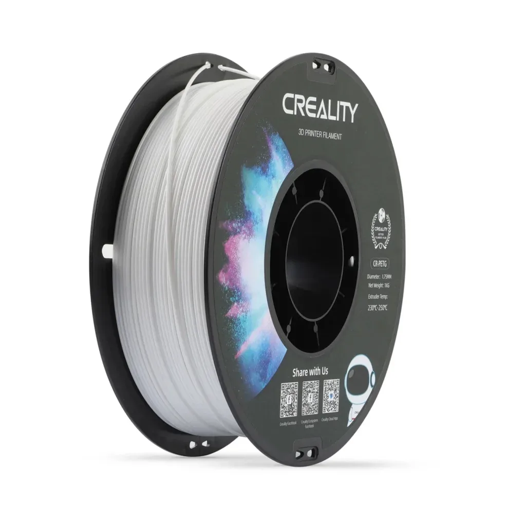 Пластик для 3D-принтера Creality PETG 1.75мм, white, 1кг (3301030034)