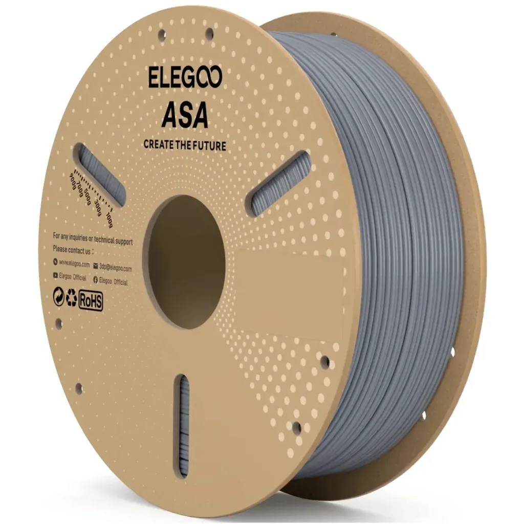 Пластик для 3D-принтера ELEGOO ASA 1.75мм, 1кг, grey (50.203.0738)