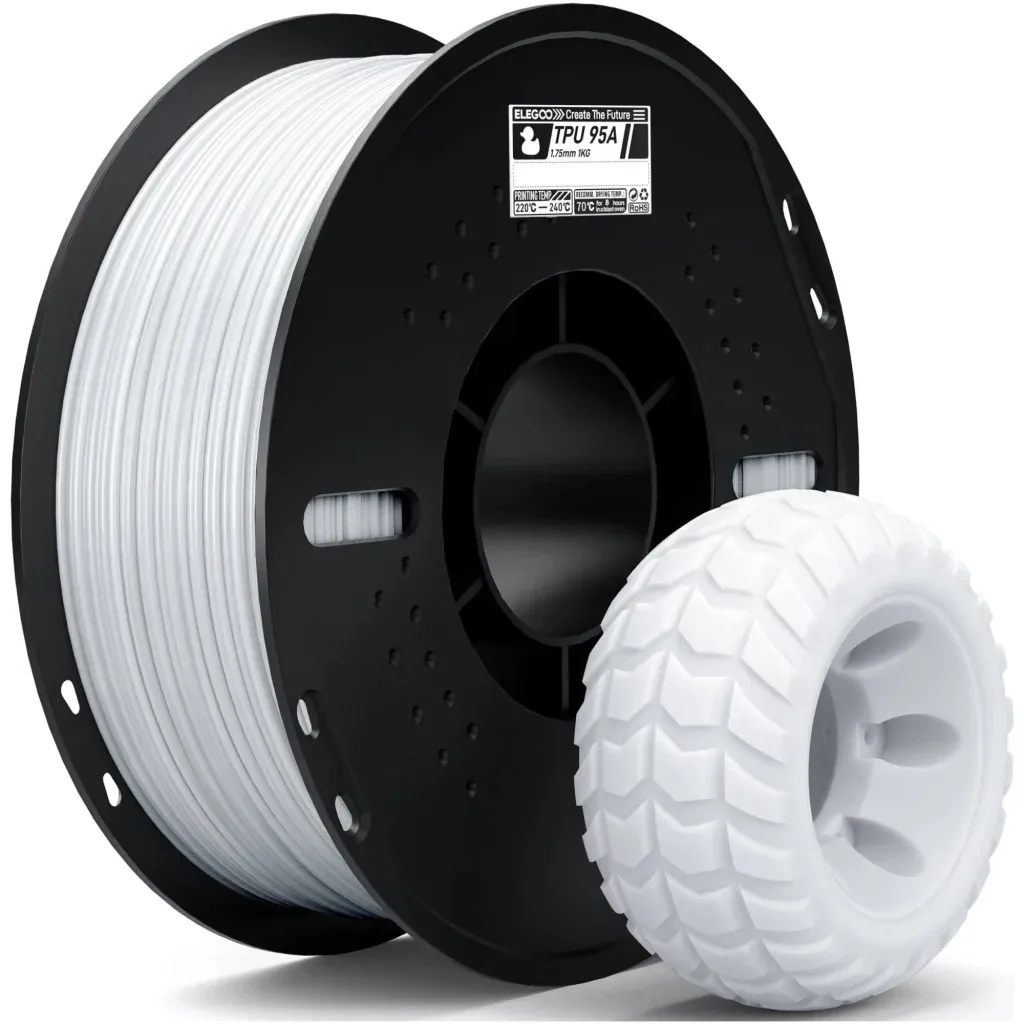 Пластик для 3D-принтера ELEGOO TPU 1.75мм, 1кг, white (50.203.0568)