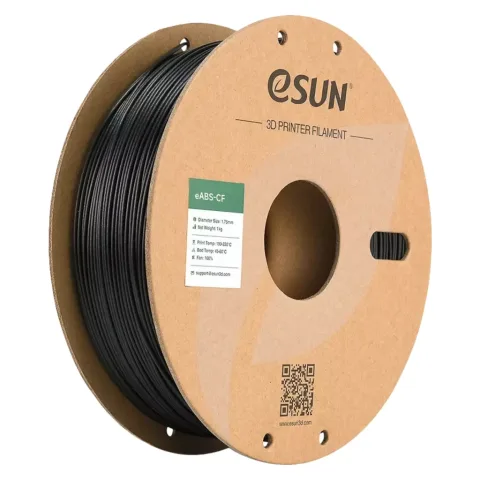 Пластик для 3D-принтера eSUN EABS-CF 1,75mm 1kg BLACK (EABS-CF-P175B1)