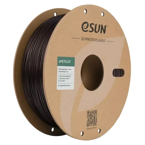 Пластик для 3D-принтера eSUN ePETG-CF 1,75mm 1kg BLACK RED (EPETG-CF-P175BR1)