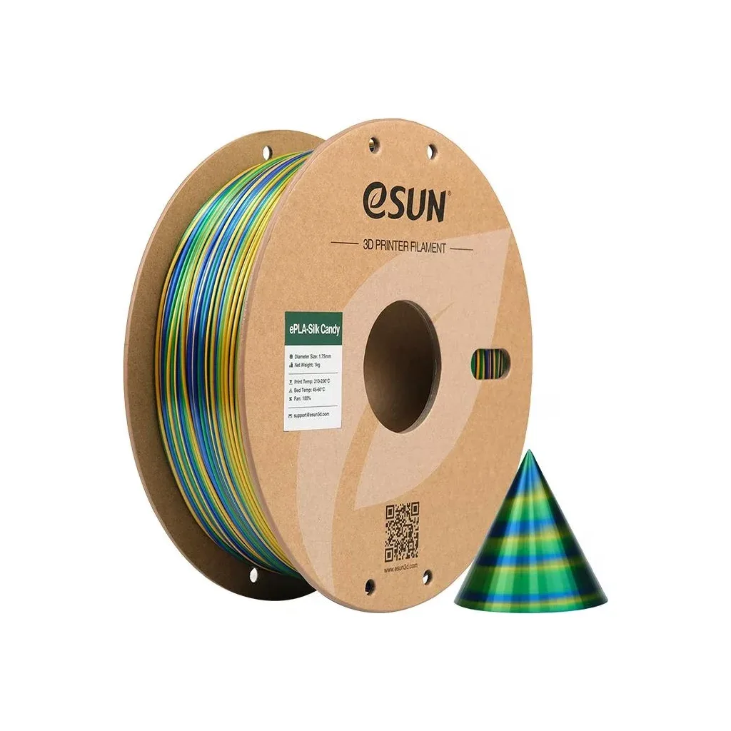 Пластик для 3D-принтера eSUN ePLA-SILK Candy 1,75mm 1kg GOLDBLUEGREEN (EPLA-SILK CANDY175JUG1)