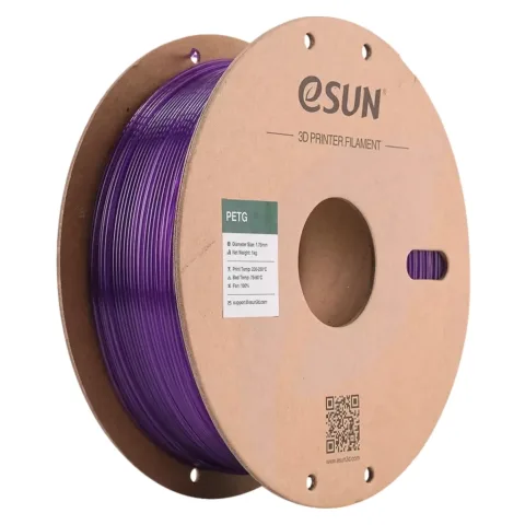 Пластик для 3D-принтера eSUN PETG Translucent 1,75mm 1kg PURPLE 1kg (PETG175T-Z1P1)