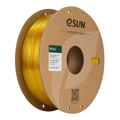 Пластик для 3D-принтера eSUN PETG+ Translucent 1,75mm 1kg, Yellow, Paper Roll (PETG+175T-Y1P1)