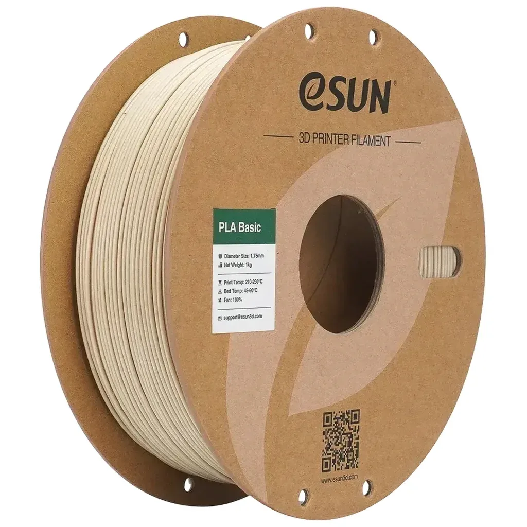 Пластик для 3D-принтера eSUN PLA BASIC 1,75mm 1kg BONE WHITE (PLA-BASIC175O-BW1P1)