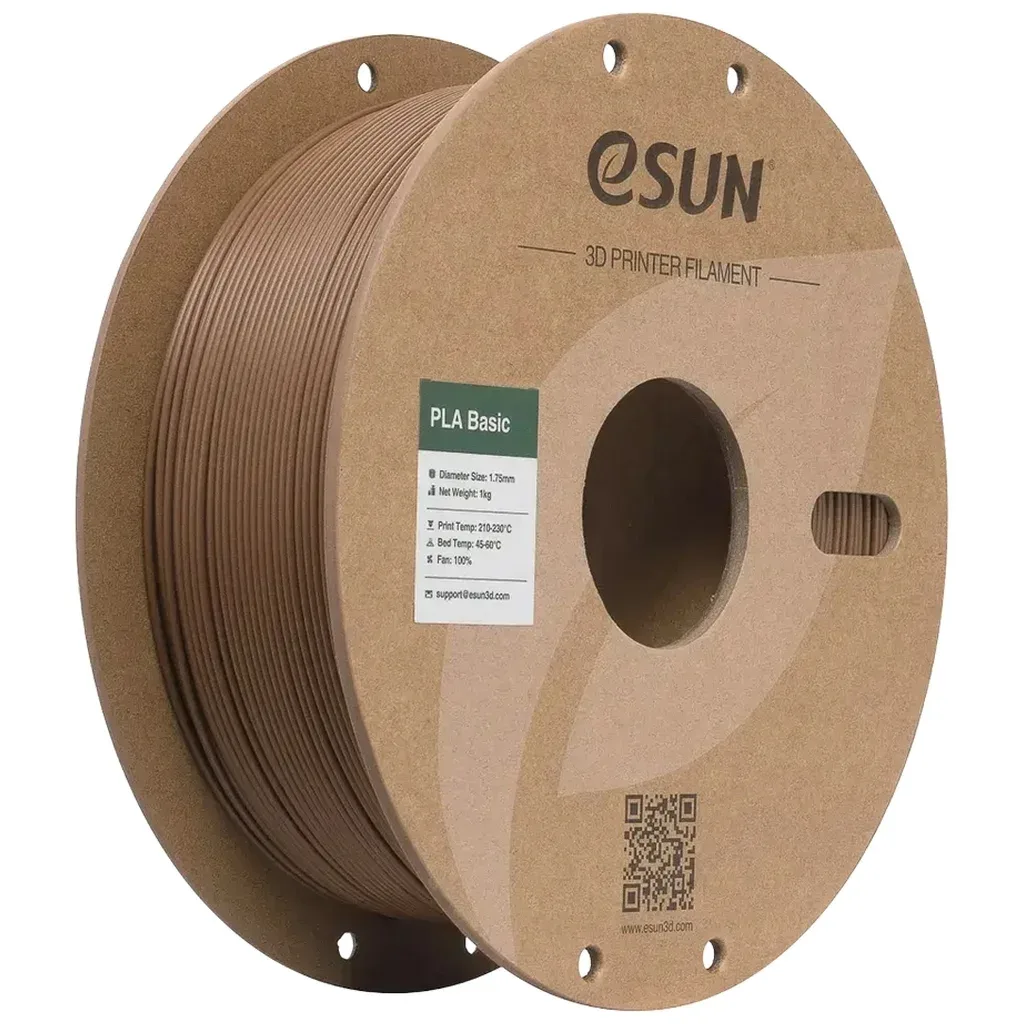 Пластик для 3D-принтера eSUN PLA BASIC 1,75mm 1kg BROWN (PLA-BASIC175C1P1)