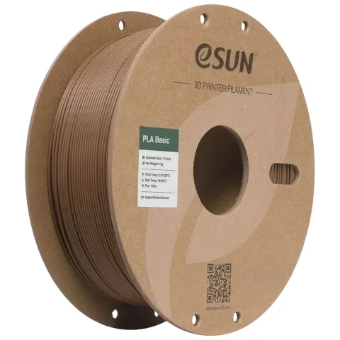 Пластик для 3D-принтера eSUN PLA BASIC 1,75mm 1kg BROWN (PLA-BASIC175C1P1)