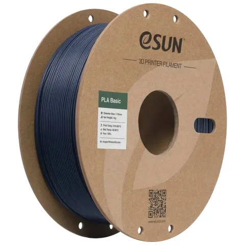 Пластик для 3D-принтера eSUN PLA BASIC 1,75mm 1kg DARK BLUE (PLA-BASIC175D-U1P1)