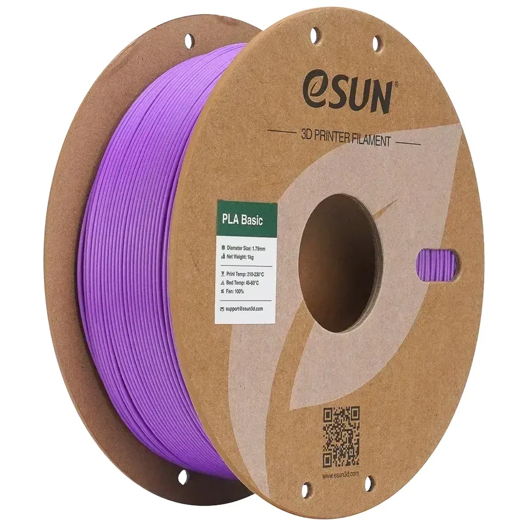Пластик для 3D-принтера eSUN PLA BASIC 1,75mm 1kg GRAPE PURPLE (PLA-BASIC175O-GZ1P1)