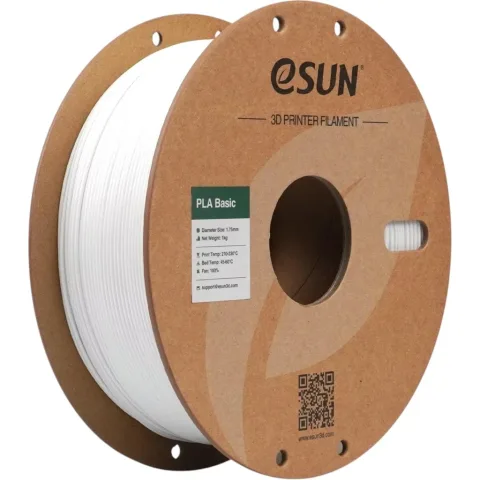 Пластик для 3D-принтера eSUN PLA BASIC 1,75mm 1kg WHITE (PLA-BASIC175W1P1)