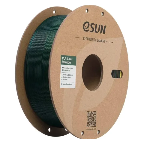 Пластик для 3D-принтера eSUN PLA Clear Rainbow 1,75mm 1kg Transl RAINBOW B (PLA-CLRB175T-RBB1P1)