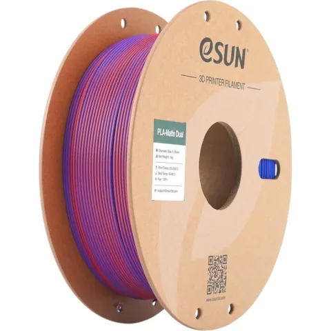 Пластик для 3D-принтера eSUN PLA matte dual 1,75mm 1kg RED BLUE (PLA-MTD175B-RU1P1)