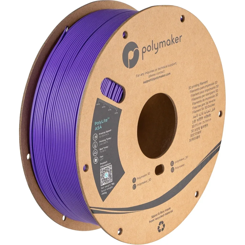 Пластик для 3D-принтера Polymaker ASA 1,75mm PURPLE 1kg (PF01008)