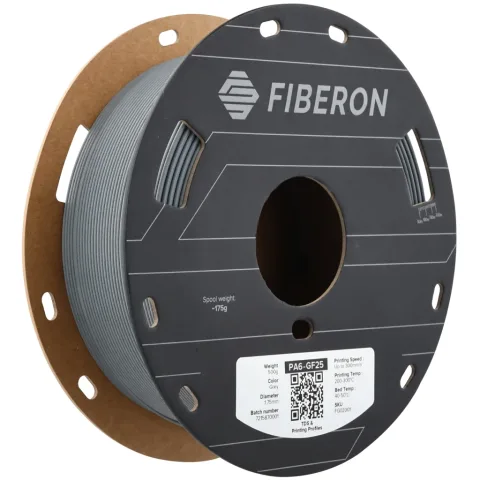 Пластик для 3D-принтера Polymaker Fiberon PA6-GF25 1,75mm 0,5kg GREY (FG02001)