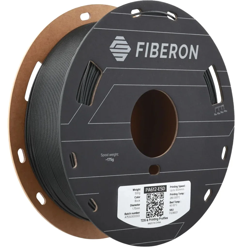 Пластик для 3D-принтера Polymaker Fiberon PA612-ESD 1,75mm 0,5kg BLACK (FG08001)