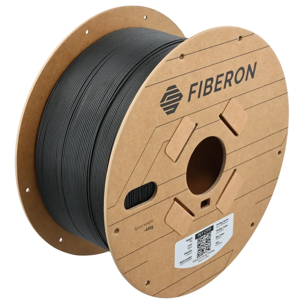 Пластик для 3D-принтера Polymaker Fiberon PET-CF17 1,75mm 3kg BLACK (FL01002)