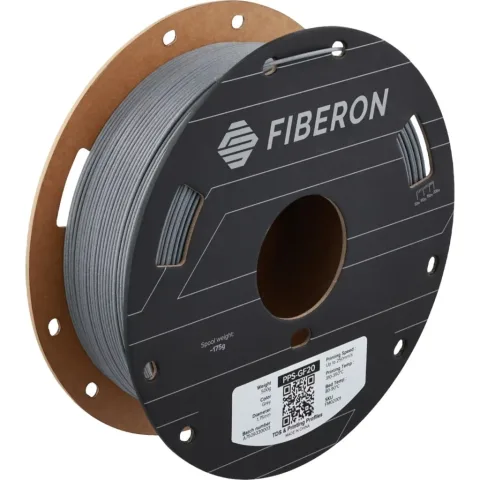 Пластик для 3D-принтера Polymaker Fiberon PPS-GF20 1,75mm 0,5kg GREY (FM02001)