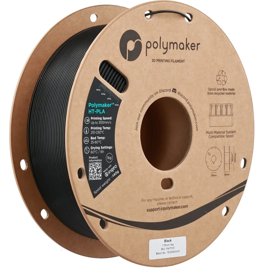 Пластик для 3D-принтера Polymaker HT-PLA 1,75mm 1kg BLACK (PA17001)