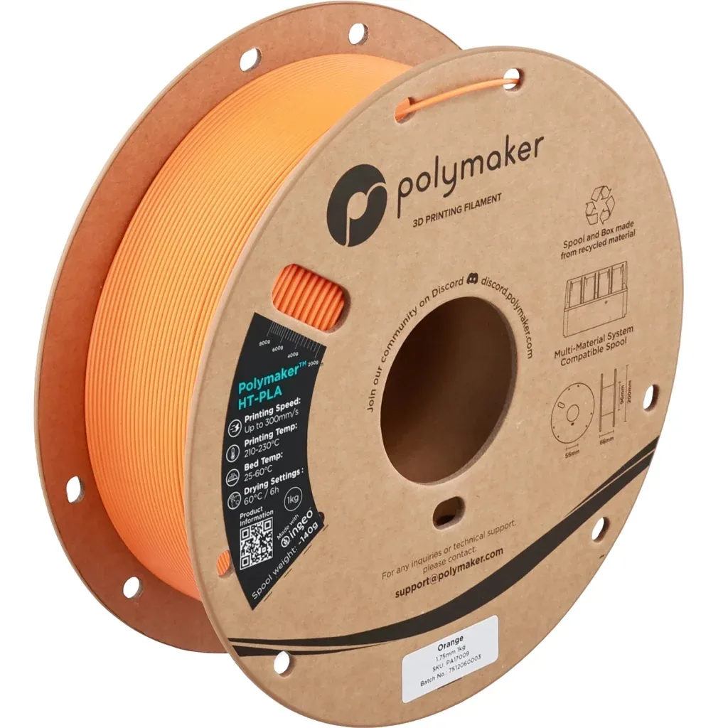 Пластик для 3D-принтера Polymaker HT-PLA 1,75mm 1kg ORANGE (PA17009)