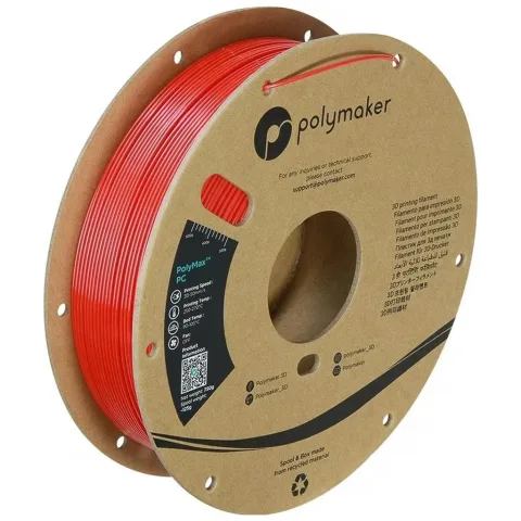 Пластик для 3D-принтера Polymaker PC PolyMax TOUGH 1,75mm 0,75kg RED (PC02010)