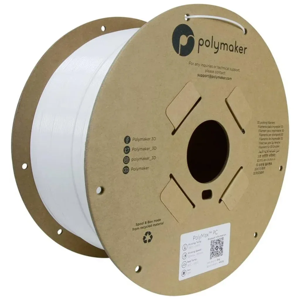 Пластик для 3D-принтера Polymaker PC PolyMax TOUGH 1,75mm 3kg WHITE (PC02006)