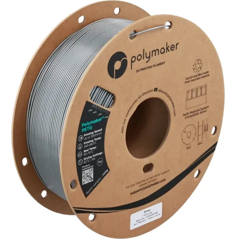 Пластик для 3D-принтера Polymaker PETG 1,75mm 1kg SILVER (PB05010)