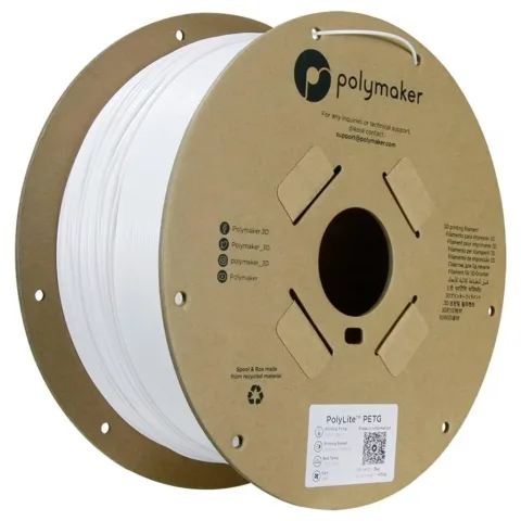 Пластик для 3D-принтера Polymaker PETG POLYLITE 1,75mm 3kg WHITE (PB01052)