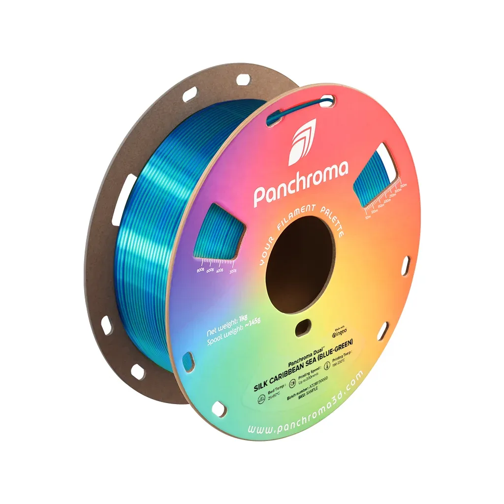 Пластик для 3D-принтера Polymaker PLA PANCHROMA DUAL SILK 1,75mm 1kg Blue-Green (CA03025)