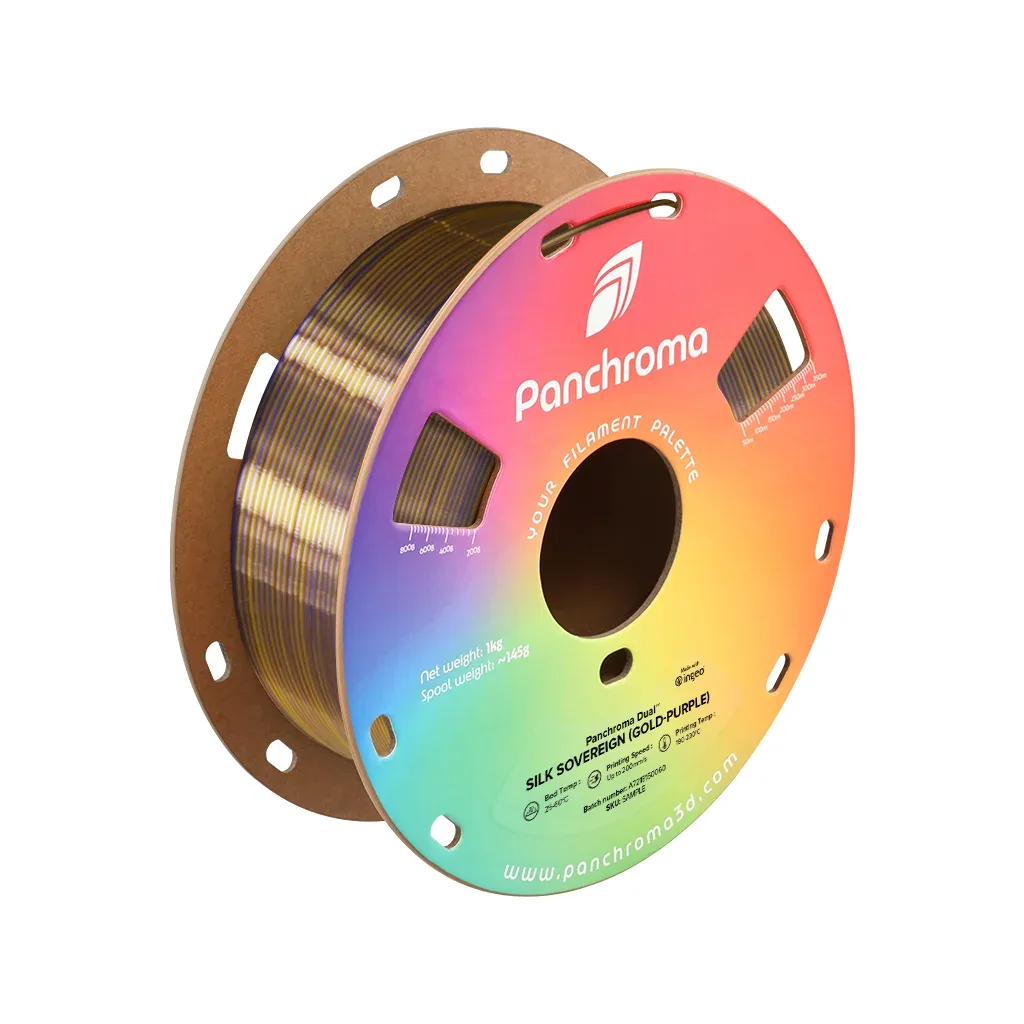 Пластик для 3D-принтера Polymaker PLA PANCHROMA DUAL SILK 1,75mm 1kg Gold-Purple (CA03029)