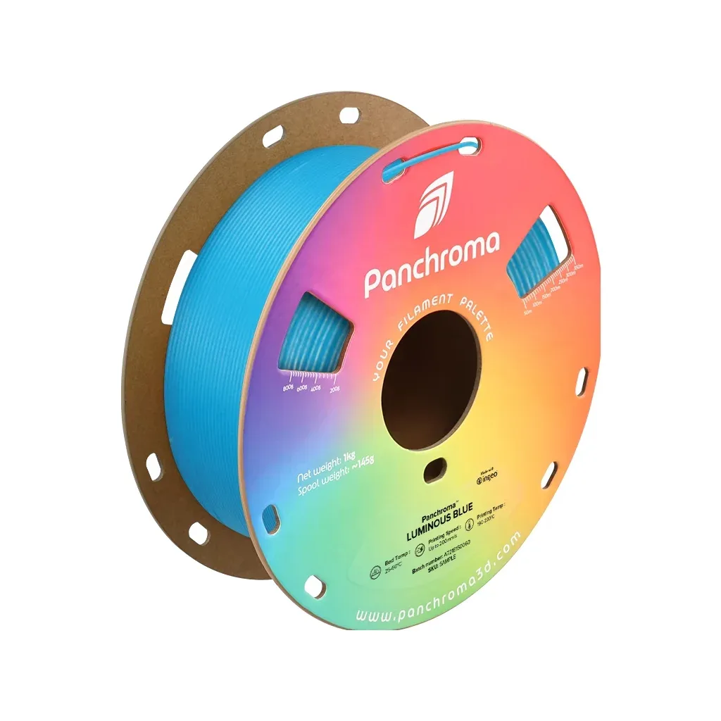 Пластик для 3D-принтера Polymaker PLA PANCHROMA LUMINOUS 1,75mm 1kg BLUE (CA02031)