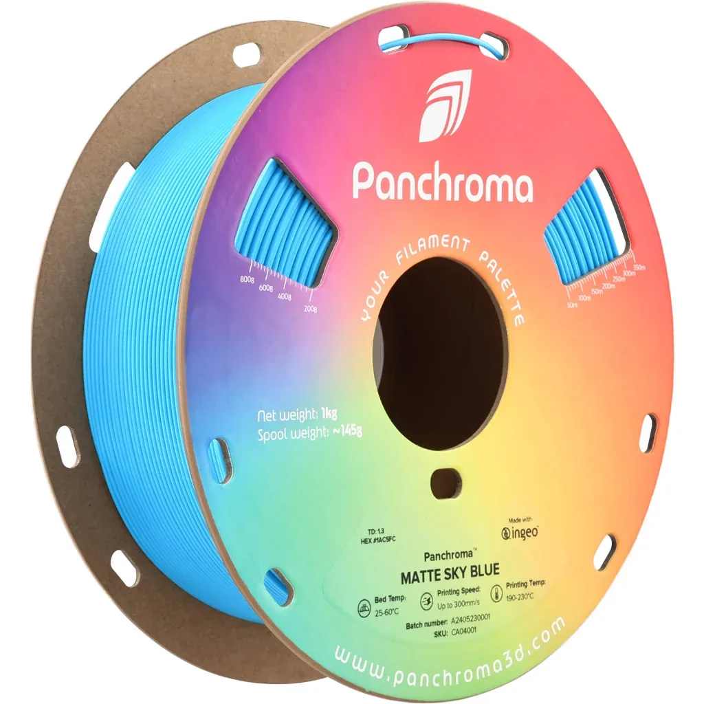 Пластик для 3D-принтера Polymaker PLA PANCHROMA MATTE 1,75mm 1kg SKY BLUE (CA04001)