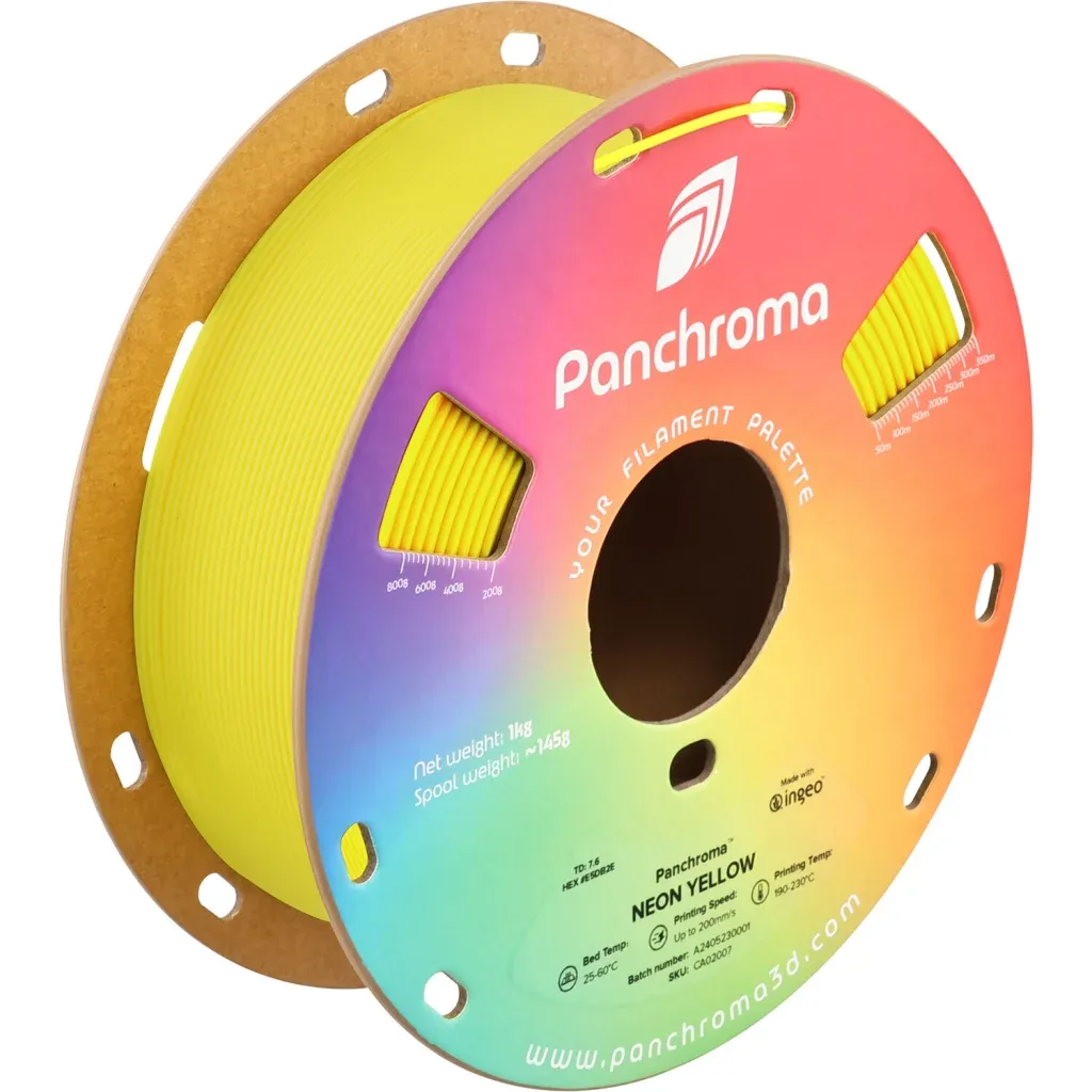 Пластик для 3D-принтера Polymaker PLA PANCHROMA NEON 1,75mm 1kg YELLOW (CA02007)