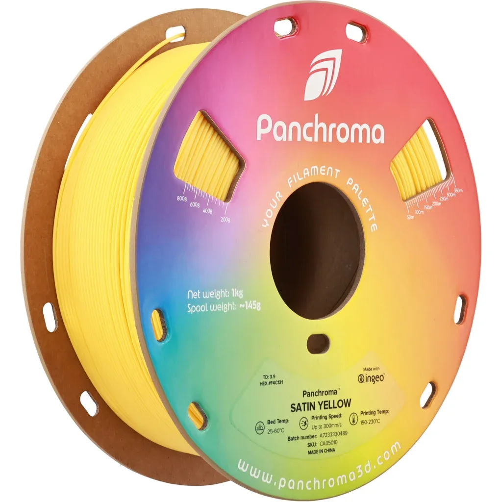 Пластик для 3D-принтера Polymaker PLA PANCHROMA SATIN 1,75mm 1kg YELLOW (CA05010)