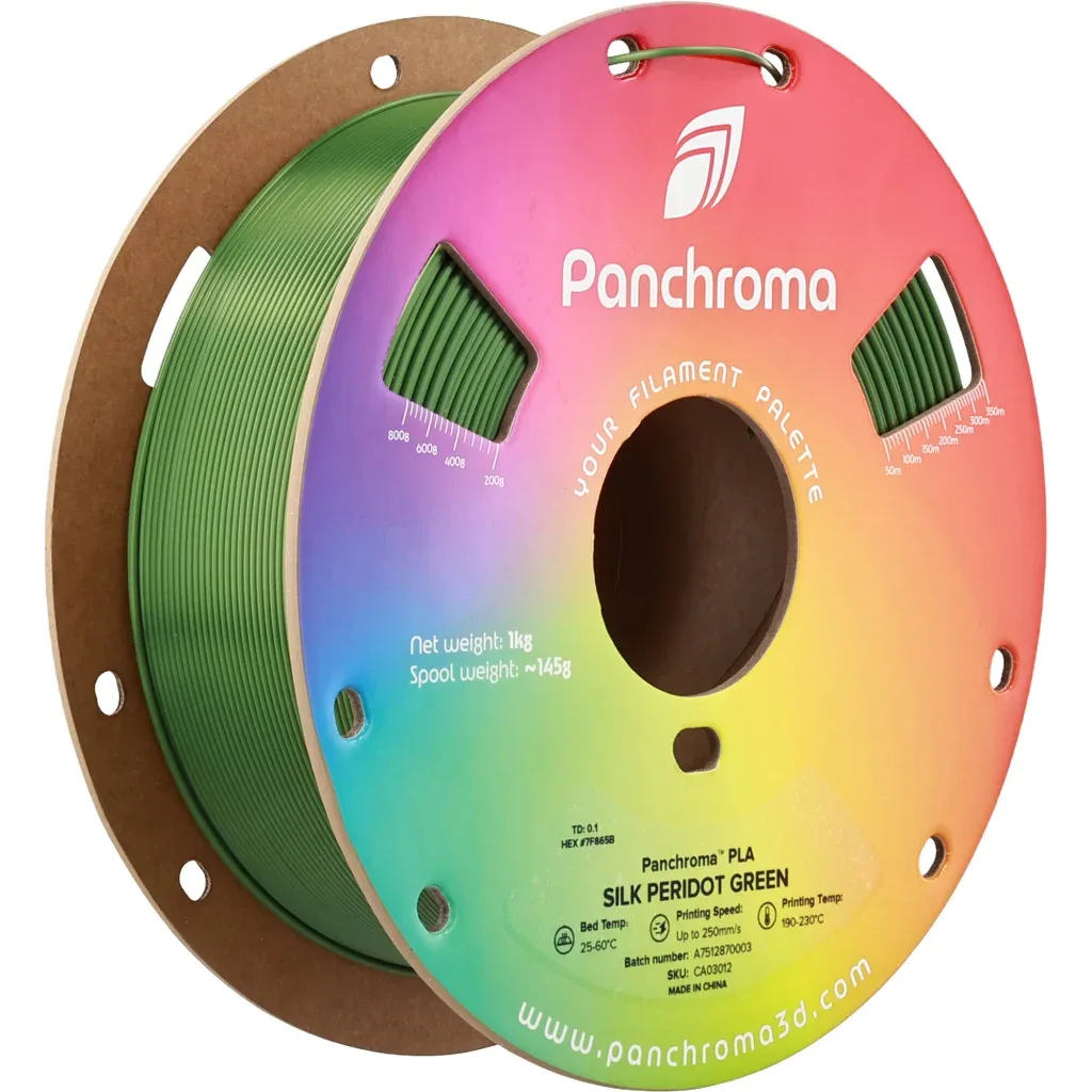 Пластик для 3D-принтера Polymaker PLA PANCHROMA SILK 1,75mm 1kg PERIDOT GREEN (CA03012)