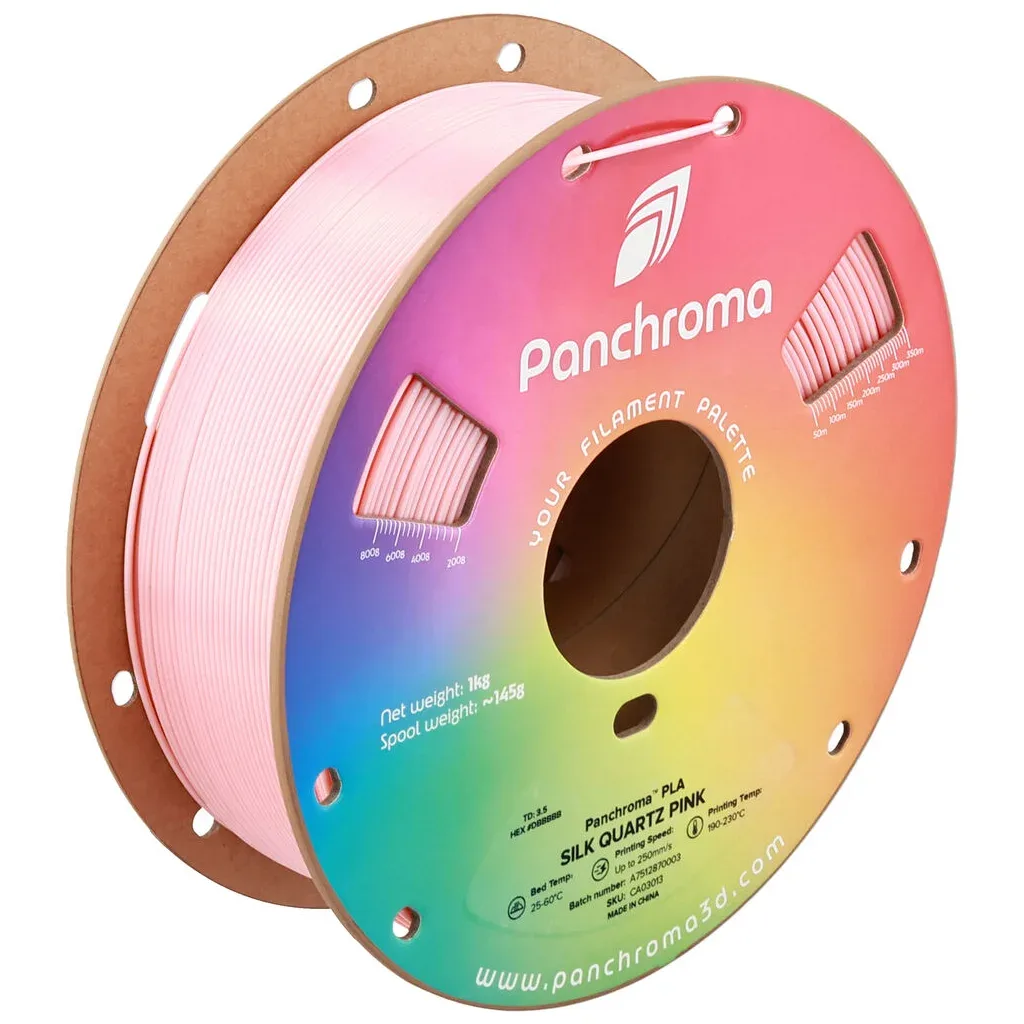 Пластик для 3D-принтера Polymaker PLA PANCHROMA SILK 1,75mm 1kg QUARTZ PINK (CA03013)