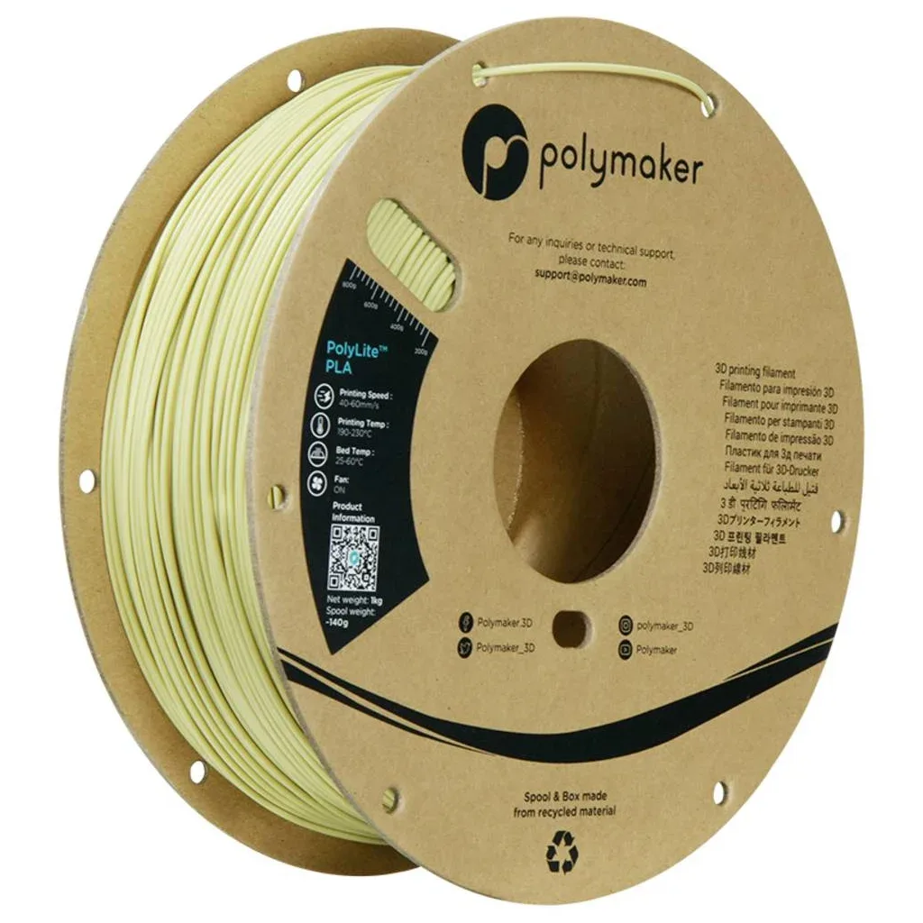 Пластик для 3D-принтера Polymaker PLA POLYLITE 1,75mm 1kg BEIGE (PA02055)