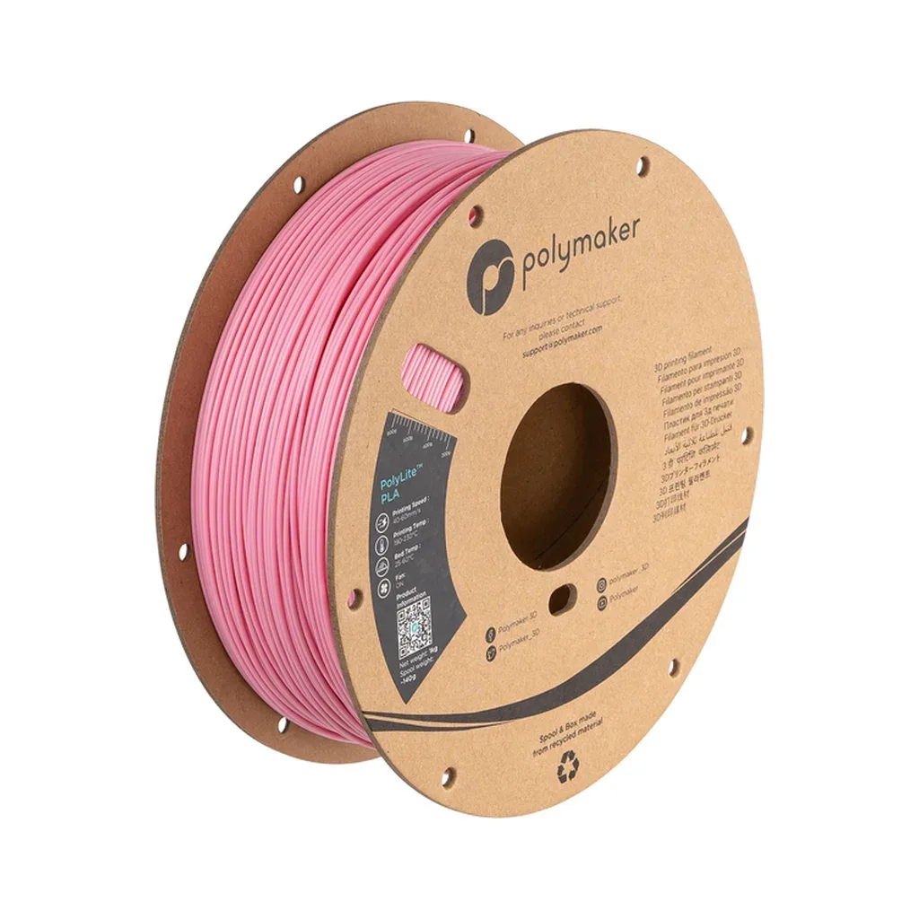 Пластик для 3D-принтера Polymaker PLA POLYLITE 1,75mm 1kg PINK (PA02053)