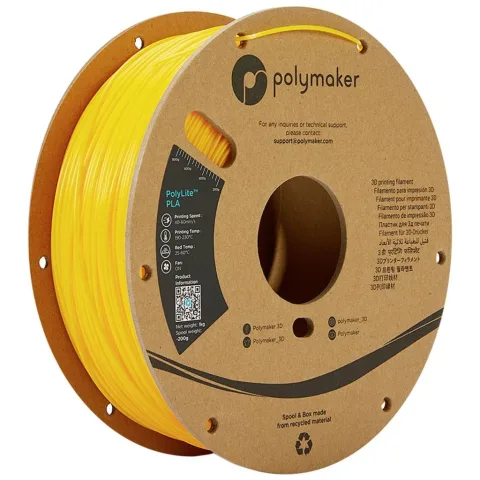 Пластик для 3D-принтера Polymaker PLA POLYLITE 1,75mm 1kg YELLOW (PA02007)