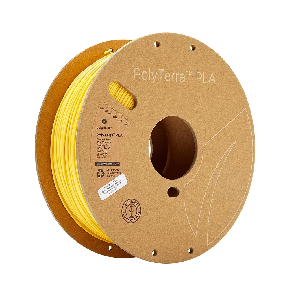 Пластик для 3D-принтера Polymaker PLA PolyTerra 1,75mm 1kg YELLOW, SAVANNAH (PM70850)