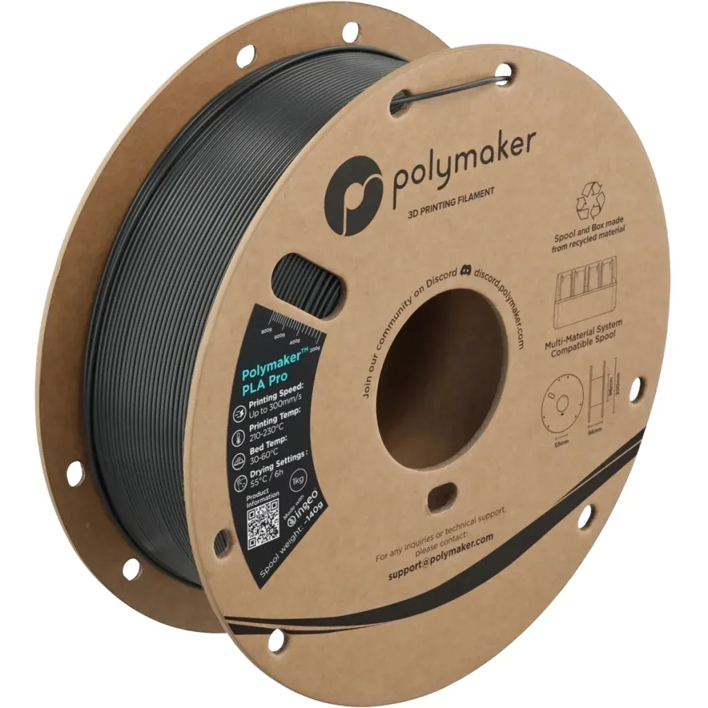 Пластик для 3D-принтера Polymaker PLA PRO HIGH SPEED TOUGH 1,75mm DARK GREY 1kg (PA13016)