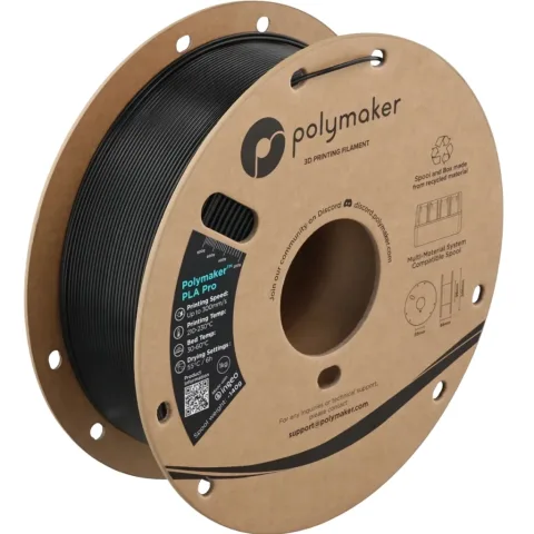 Пластик для 3D-принтера Polymaker PLA PRO HIGH SPEED TOUGH 1,75mm METAL BLACK 1kg (PA13027)