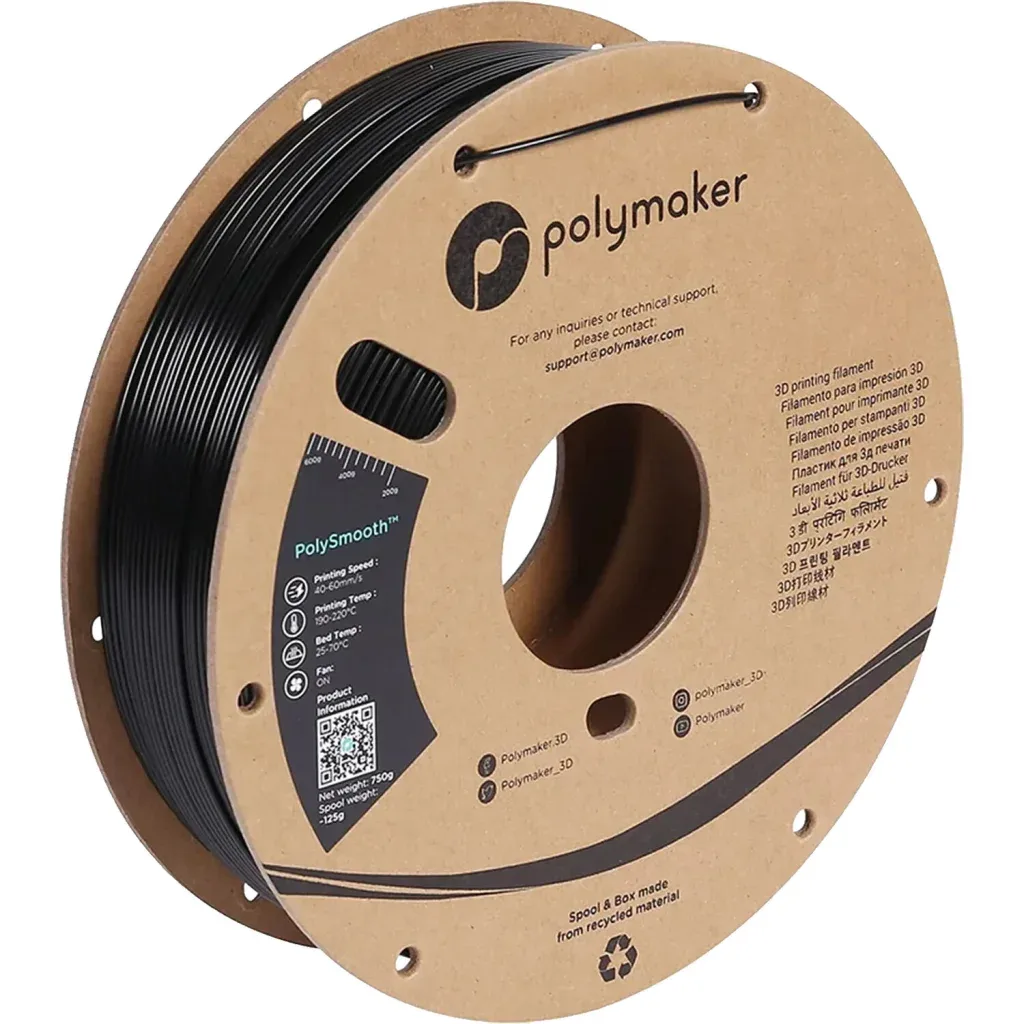Пластик для 3D-принтера Polymaker PolySmooth PVB 1,75mm 0,75kg Black Jet (PJ01001)