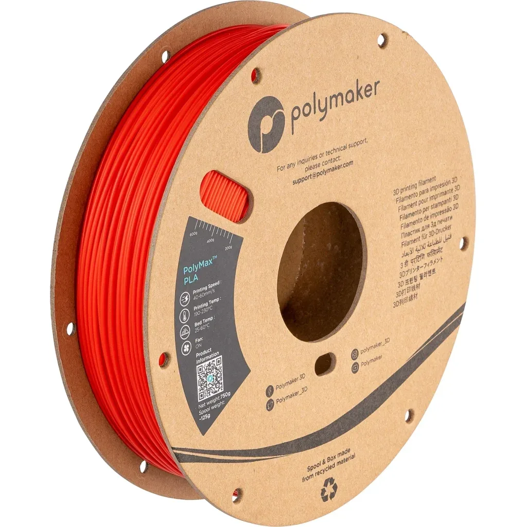 Пластик для 3D-принтера Polymaker TOUGH PLA 1,75mm 0,75kg RED (PA06004)