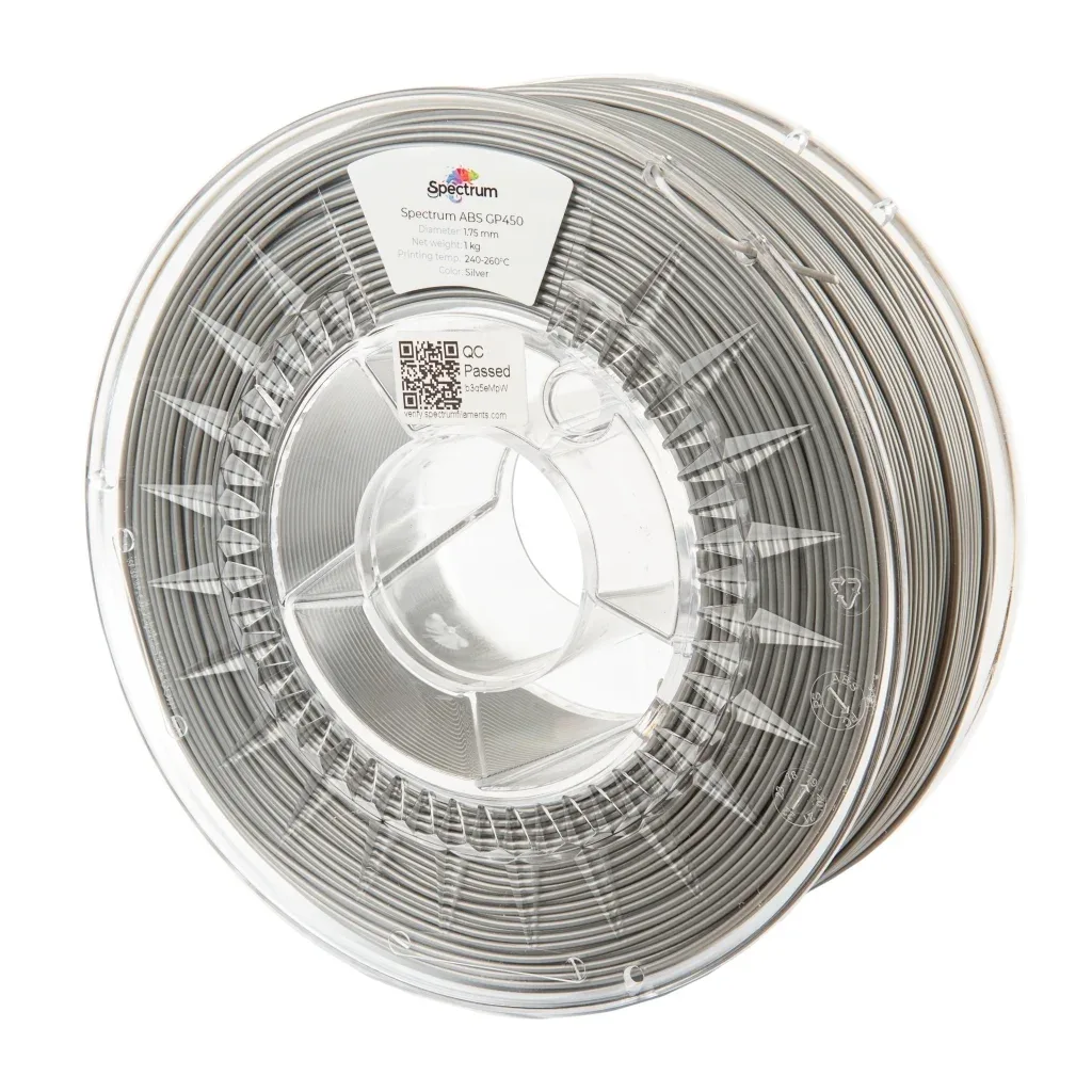 Пластик для 3D-принтера Spectrum ABS GP450 1.75mm 1kg SILVER (80350)