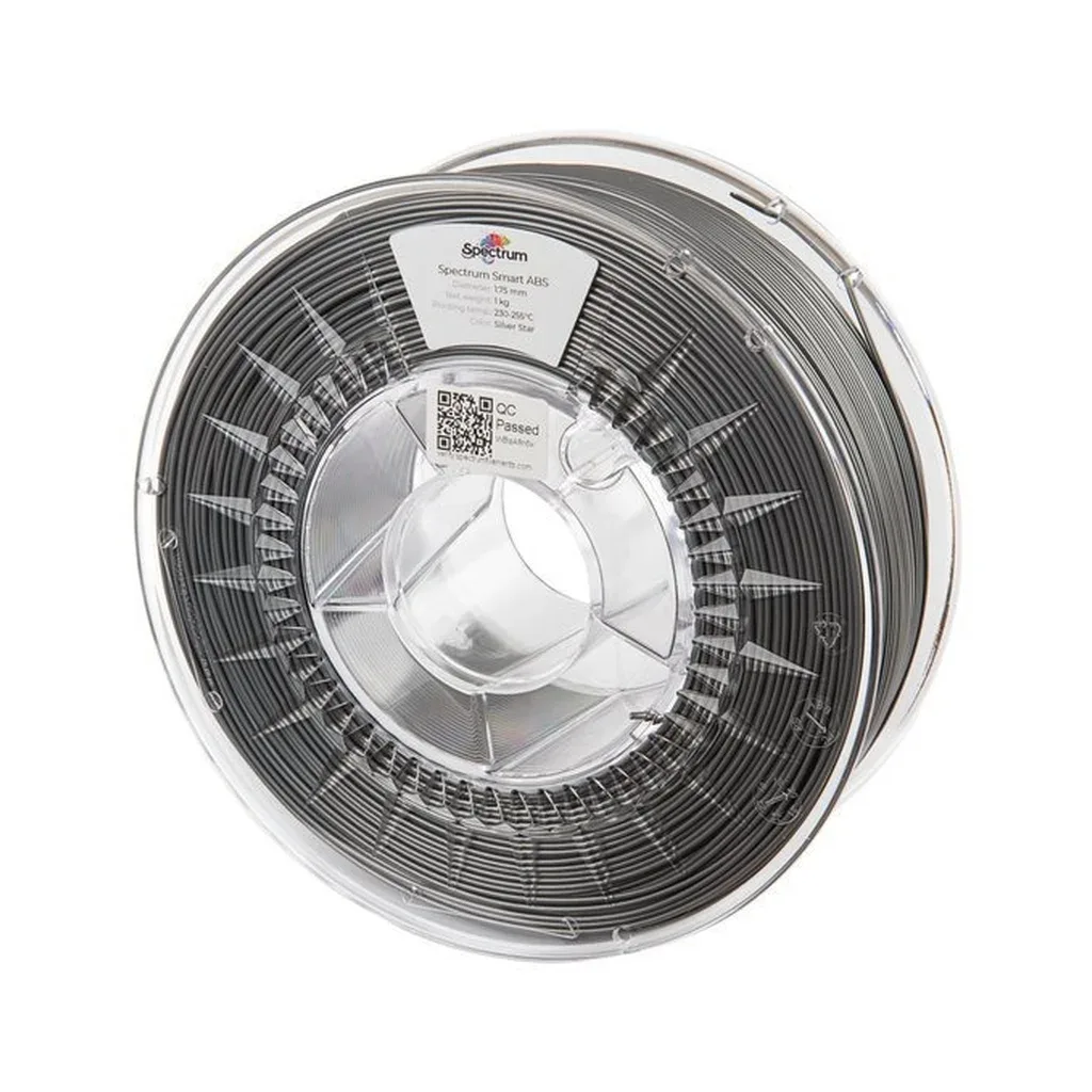 Пластик для 3D-принтера Spectrum ABS Smart 1.75mm 1kg Silver STAR, RAL 9007 (80095)