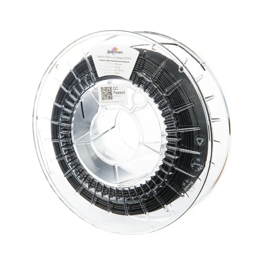 Пластик для 3D-принтера Spectrum PA6 Low Warp CF15S 1.75mm Black 0.50kg (80719)